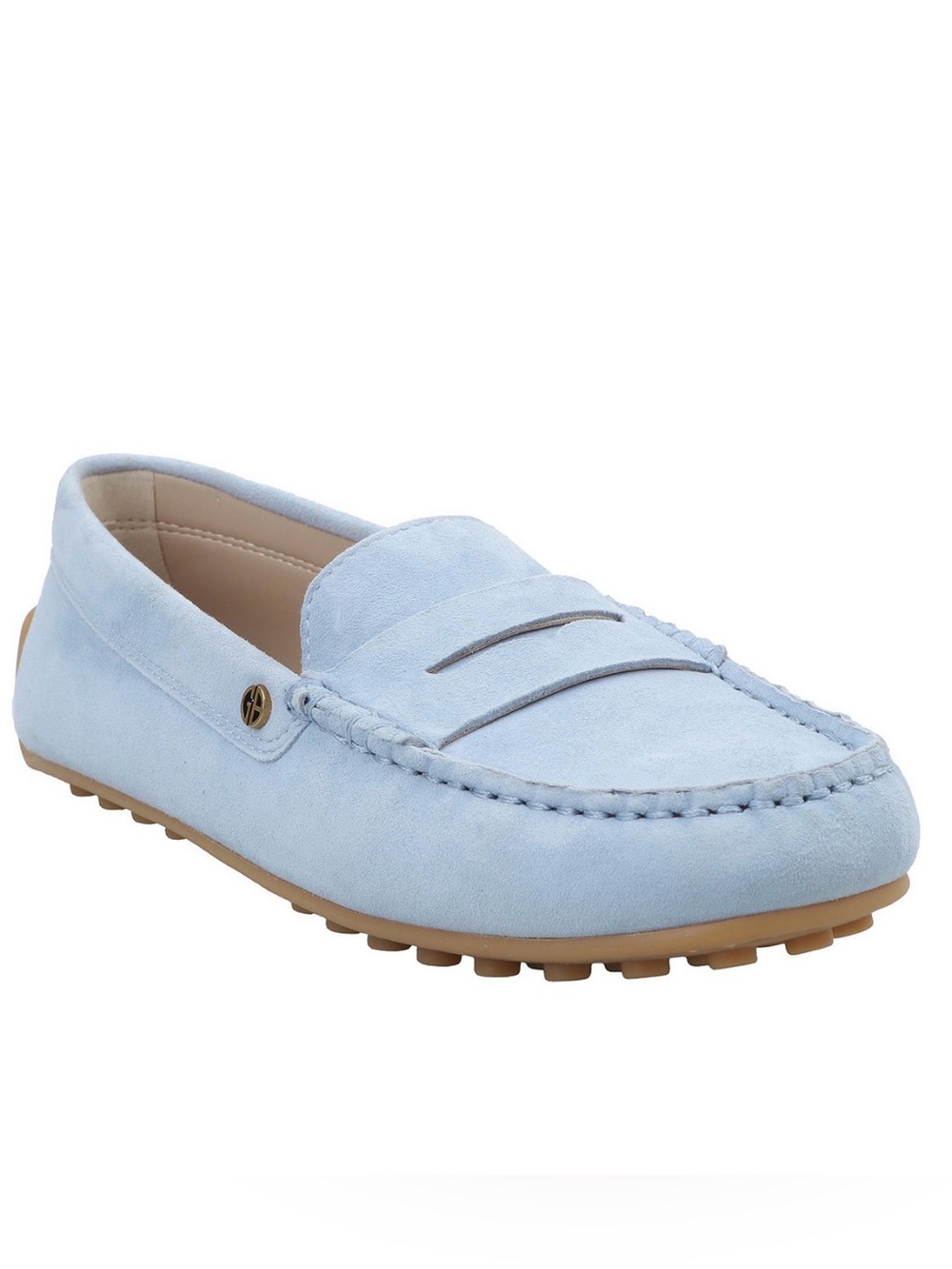 Giani Bernini Women's Carinna Slip On Driver Loafers Size 6.5 Light Blue Suede